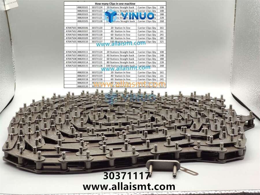 30371117 80 Station In line Carrier Clips Qty 281 (1) 30371117 80 Station In line Carrier Clips Qty 281