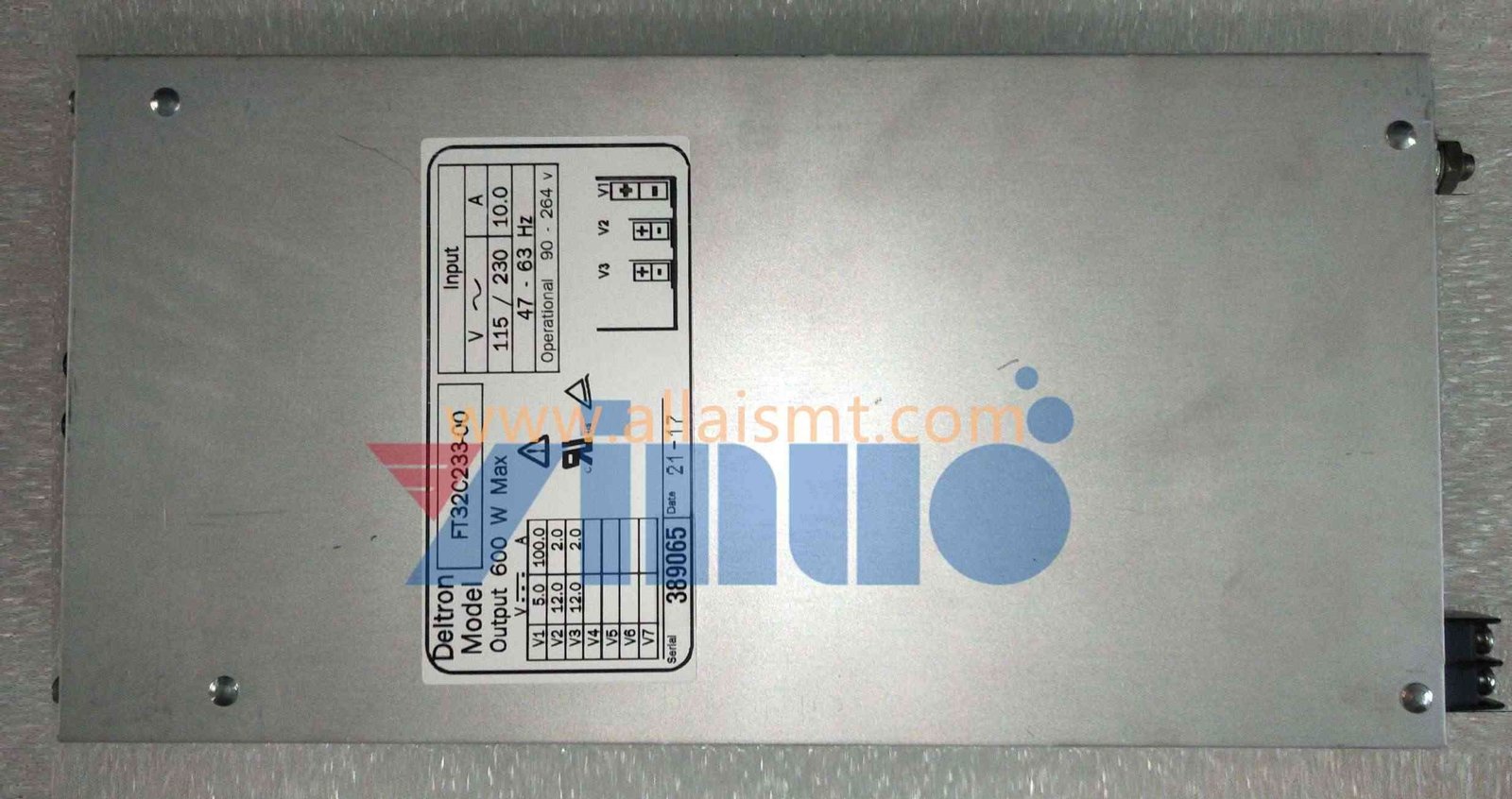 47547001 POWER SUPPLY;PS; 115-230VAC; +5, +12,-12VDC;600W 4681A,4688A VME