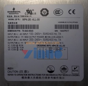 49710301 PS; 85-264VAC; +5, +12,-12VDC;400W ，VME