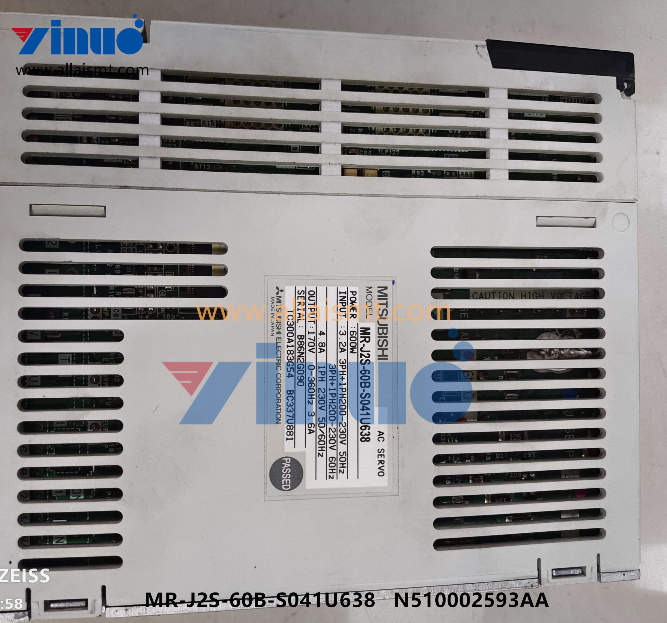 AC Servo Drive MR-J2S-60B-S041U638 N510002593AA