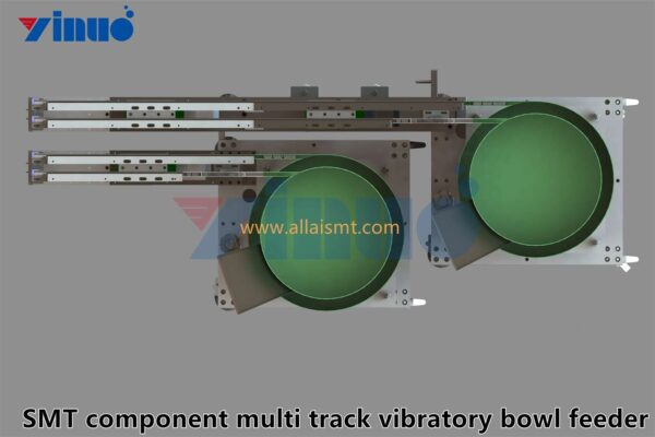 SMT component multi track vibratory bowl feeder