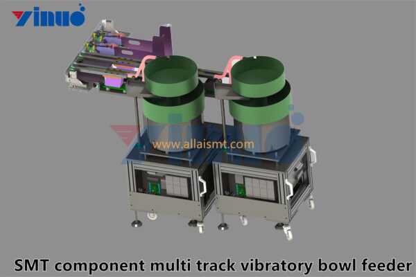 SMT component multi track vibratory bowl feeder