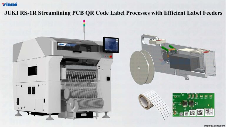 JUKI RS-1R Streamlining PCB QR Code Label Processes with Efficient Label Feeders